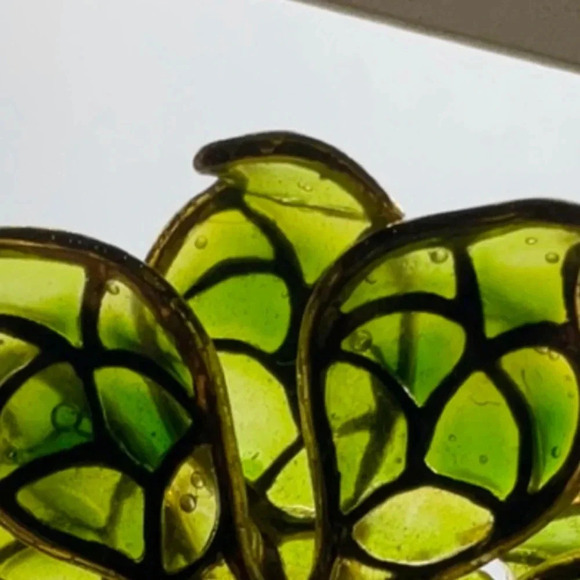 Vintage Large Pliquè a Jour Rhinestone Gold Tone Flower Daisy Magnolia Brooch - Picture 4 of 8